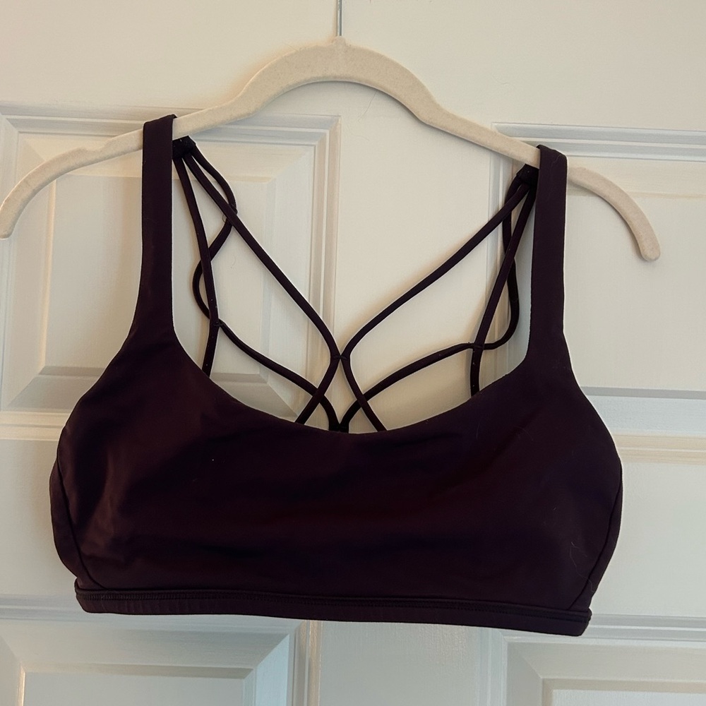 Maroon Lululemon sports bra